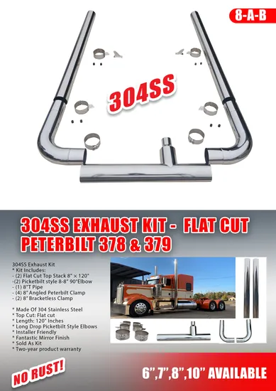 8'' Peterbilt 304ss Truck Exhaust Elbow Factory Price