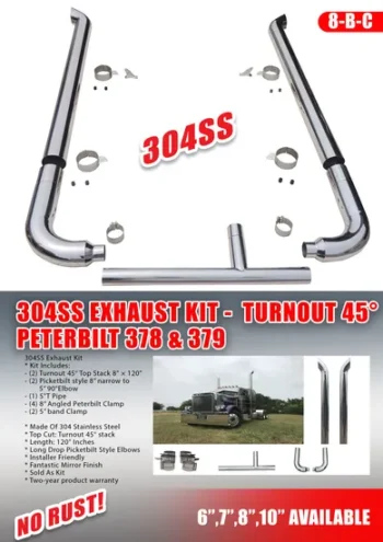 Peterbilt 304ss Truck Exhaust 6-10" Elbow T-Pipe Factory Price