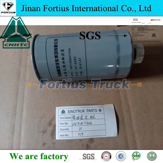 Sinotruk HOWO Fuel Filter Vg14080740A Factory Price